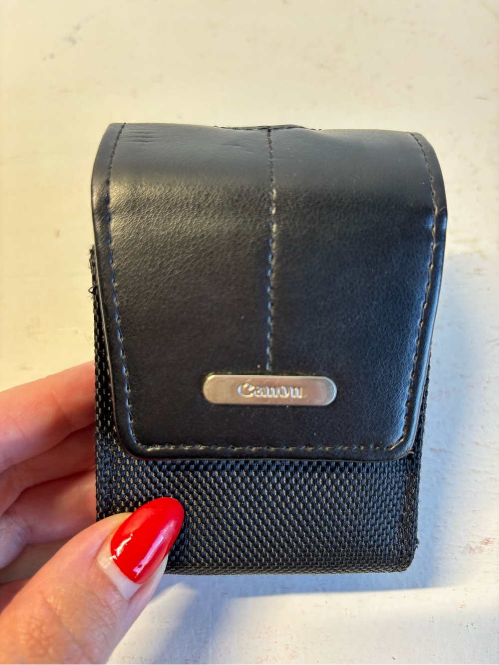 Canon Black Camera Pouch with Metal Logo